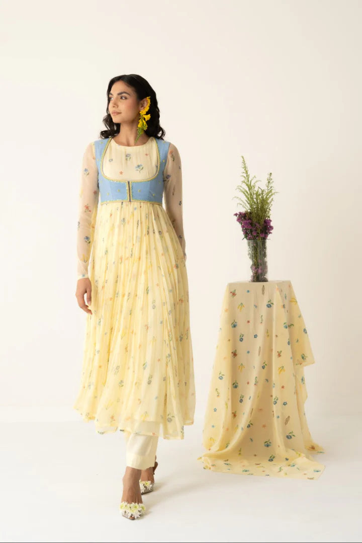 Sunlit Blossom Anarkali Set