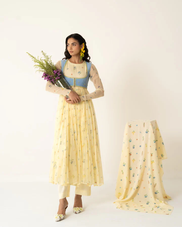 Sunlit Blossom Anarkali Set