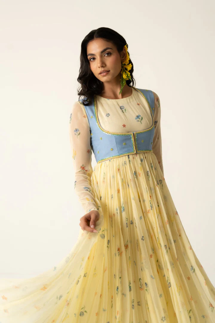 Sunlit Blossom Anarkali Set